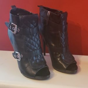 Open toe booties